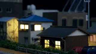 LED電球を仕込んで夜景ジオラマ | ミニチュア工房