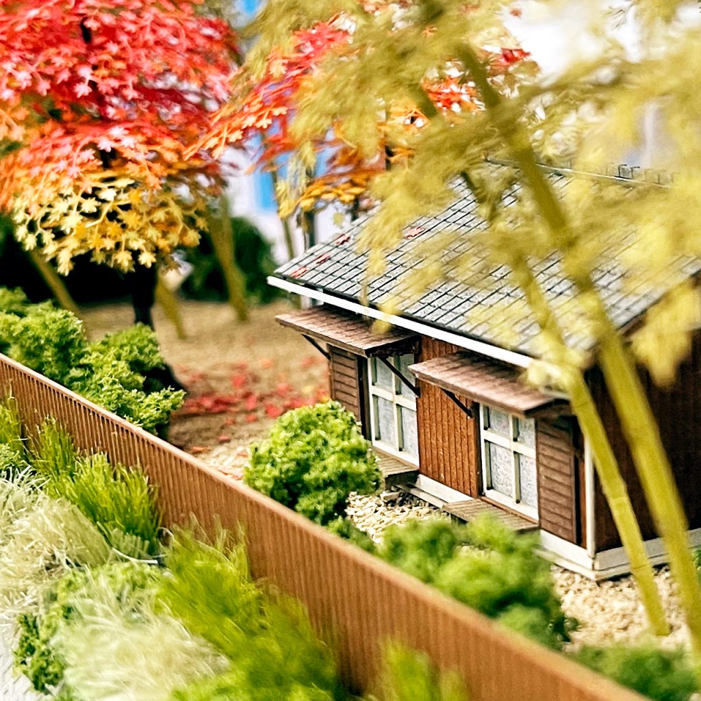 鉄道模型ジオラマに日本の秋の風物詩を2